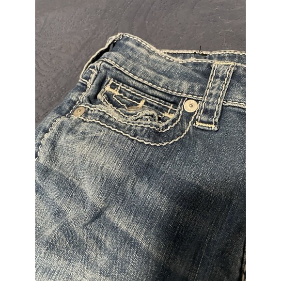 True Religion Jennie Curvy Mid Rise Denim Capri Size 27 Light Wash Jean - Picture 7 of 12